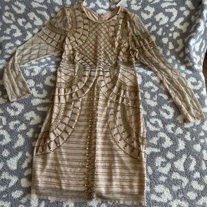 Gianni Bini Louie Dress Champagne NWT Size 8